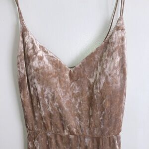 Long champagne colored dress